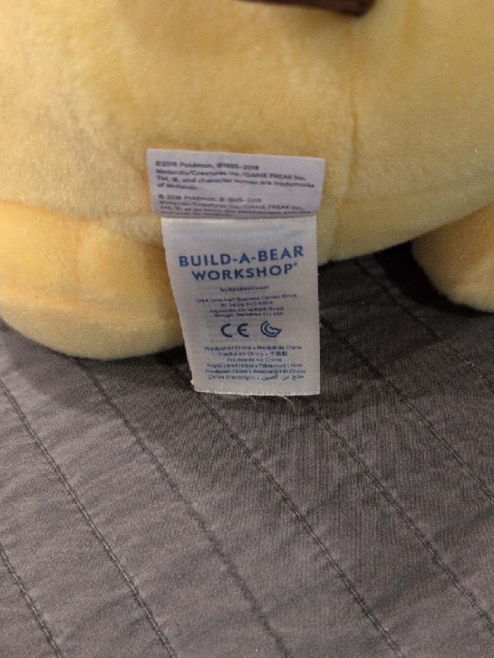Build-A-Bear Yellow Pikachu Plush with Red Cheeks - Picture 3 of 5